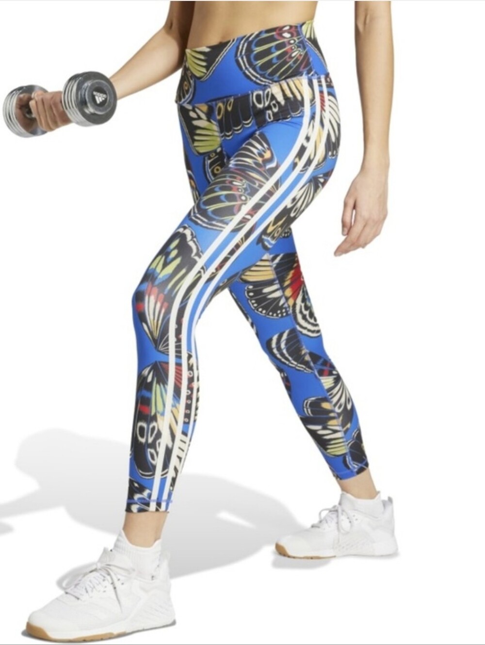 Adidas x FARM Rio Butterfly Leggings Blue Multicolor Women S NWT
